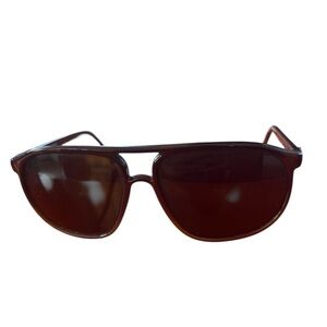 Vintage Vuarnet men’s brown polarized aviators outdoors ski
